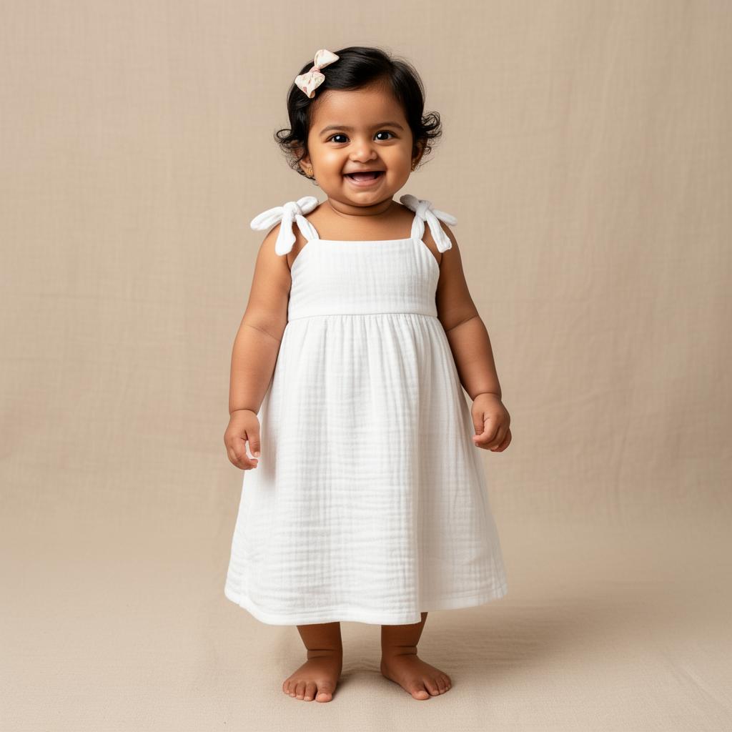 Crinkle Muslin Gown (Knot)
